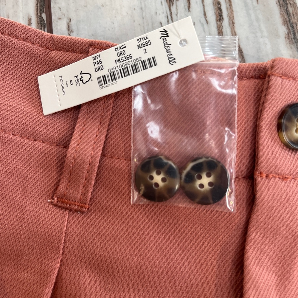 NWT Madewell The Neale Shorts in Drapeweave - Size 2 - Picture 10 of 16
